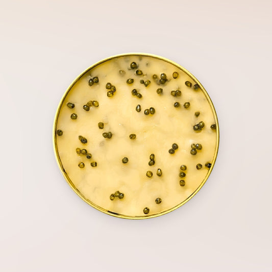 Sturgeon Caviar Hot Honey Butter, open tin