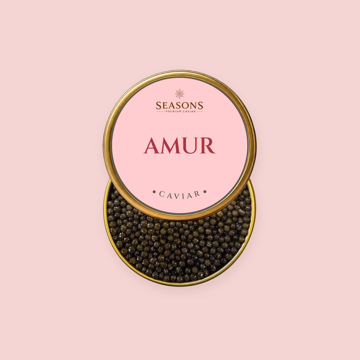 SEASONS Amur Sturgeon Caviar, open tin