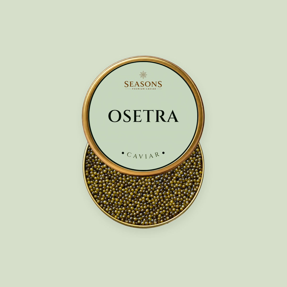 SEASONS Osetra Classic Caviar, open tin