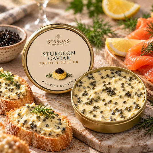 SEASONS Sturgeon Caviar French Butter on toast